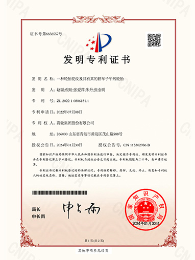 一种轮胎花纹及具有其的轿车子午线轮胎
